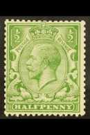 1913  ½d Bright Green, Multi Royal Cypher Watermark, SG 397, Fine Mint With Very Good Perfs For More... - Non Classés