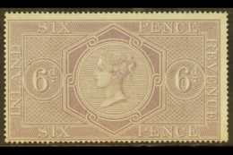 POSTAL FISCAL  1860-7 6d Reddish Purple, Wmk Anchor 16mm, SG F14, Fine Mint. For More Images, Please Visit... - Sonstige & Ohne Zuordnung