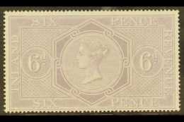 POSTAL FISCAL  1860-7 6d Pale Reddish Lilac, Wmk Anchor 16mm, SG F14, Never Hinged Mint. A Beautiful Example,... - Sonstige & Ohne Zuordnung