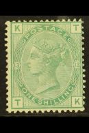 1873-80  1s Green Plate 13, Wmk Spray, SG 150, Lightly Hinged Mint. A Lovely Fresh Stamp, Cat £650. For... - Altri & Non Classificati