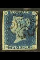 1840  2d Blue 'B I' Plate 2, SG 5, Used Black MC With 3+ Good Margins. An Attractive Example. For More Images,... - Other & Unclassified