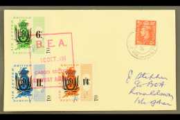 1951 B.E.A. AIR LETTER LOCAL SURCHARGES  1951 (10 Oct) Cover To Isle Of Man Bearing B.E.A. 6d, 11d And 1s4d... - Other & Unclassified