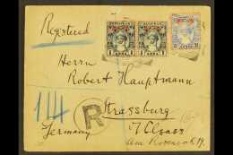 1900  (10th April) Registered Envelope To Germany Bearing 1899-1901 1a Pair (SG 1890 & 2½a (SG 192)... - Zanzibar (...-1963)