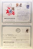 POSTAL STATIONERY  1992-94 INTERESTING USED COLLECTION Of Postal Stationery Covers, Presented On Written Up Pages... - Ukraine