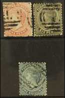 1867  1d To 1s, No Wmk, Complete Set, SG 1-3, Very Fine Used. (3 Stamps) For More Images, Please Visit... - Turcas Y Caicos