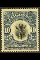 1922-24  10s Deep Blue Giraffe Wmk Sideways, SG 87, Fine Mint, Fresh Colour. For More Images, Please Visit... - Tanganyika (...-1932)