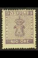 1858  9ore Purple, SG 7, Mint, Centred High But Not Perfed Into Design And Some Slight Gum Adherence. Cat SG... - Other & Unclassified