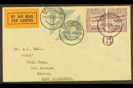 1929  (29 Aug) Airmailed Cover To Port Elizabeth, Franked With 1926 4d Triangle Pair & 1925 6d Airmail... - Zonder Classificatie