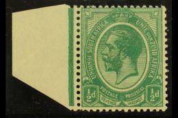 1913-24  ½d DARK MOSSY GREEN, SACC 2e, Never Hinged Mint, Certificate Accompanies, States "...a Nibbled... - Unclassified