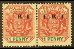TRANSVAAL  1901-02 1d Rose- Red And Green With Overprint MISSING "E", SG 239a, Mint PAIR. For More Images, Please... - Ohne Zuordnung