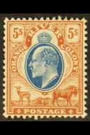 O.F.S.  1903-4 5s Blue & Brown, SG 147, Fine Mint. For More Images, Please Visit... - Sin Clasificación