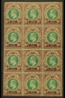 NATAL  1902-03 6d Green & Brown Purple, SG 135, BLOCK Of 12 (3 X4), Never Hinged Mint (12 Stamps) For More... - Ohne Zuordnung