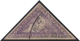 COGH  1863-64 6d Bright Mauve Triangular, SG 20, Fine Used With Crisp Oval Cancel, 3 Large (repaired) Margins And... - Ohne Zuordnung