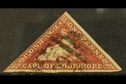 CAPE OF GOOD HOPE  1863-64 1d Deep Brown Red, SG 18b, Used With 3 Margins. Cancelled With Scarce Numeral... - Sin Clasificación