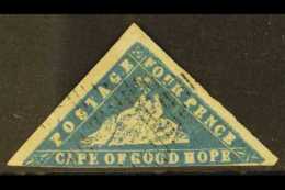 CAPE OF GOOD HOPE  1861 4d Blue On Laid Paper, SG 14d, Lightly Used With 2 Large Margins. Cat £3250 For... - Ohne Zuordnung