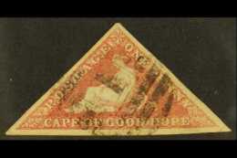 CAPE OF GOOD HOPE  1855-63 1d Rose, SG 5a, Very Fine Used With 3 Large Margins & Light Numeral Cancellation... - Sin Clasificación