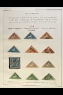 CAPE OF GOOD HOPE  1853-1864 TRIANGULAR STAMPS Attractive Used Collection On Album Leaves, Including Several... - Non Classificati