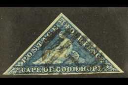 CAPE OF GOOD HOPE  1863-64 4d Blue With Clear Margins, SG 6, Fine Used Bearing A Neat No 1 Barred Cancel. For... - Non Classés