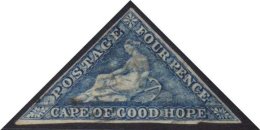 CAPE OF GOOD HOPE  1863-64 4d Steel-blue SG 19c, With Three Margins And Neat Light Cancel, Small Thin And Ink... - Sin Clasificación