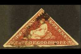 1863-4  1d Deep Brown-red, D.L.R. Printing, SG 18b, Used, Three Margins, Just Clear At Base, Cat.£325. For... - Unclassified