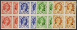 1954-56  Imperf Plate Proof Blocks Of Four ½d, 1d, 2d And 2½d, Mint Or Never Hinged Mint, With... - Rodesia & Nyasaland (1954-1963)