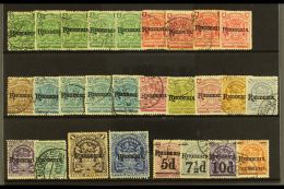 1909-11  "Rhodesia" Opt'd, Chiefly Used Assembly Presented On A Stock Card With Values To £1 & £5... - Altri & Non Classificati