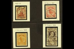 1925-34 IMPERFS  A Very Fine Used Group With 1925-27 20gr Red Galleon, Michel 239U, 1927 20gr Carmine Pilsuski,... - Other & Unclassified