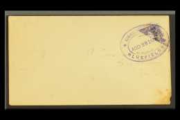 1899  (Aug 24) Cover To Greytown Bearing 1898 10c Violet Telegraph BISECT Tied By Bluefields Violet Oval... - Nicaragua