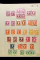 1909-1916 KEVII MINT OLD-TIME COLLECTION  On Album Pages. With 1909 ½d's (5); 1906-16 (perf 14x14½)... - Other & Unclassified