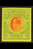 1908-14  5s Red & Green On Yellow, SG 47, Very Fine Mint, Very Fresh. For More Images, Please Visit... - Montserrat