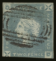 1859  2d Blue, "Lapirot", Early Impression In An Unusual Milky Blue Shades (another Example In Kanai Collection),... - Maurice (...-1967)