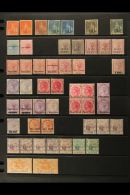 1858-1950 A TRACTIVE MINT COLLECTION  On Stock Pages, Inc 1858-62 6d Vermilion (x2 Unused) & (-) Red-brown,... - Mauritius (...-1967)