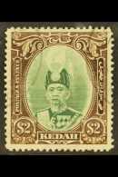 KEDAH  1937 $2 Green And Brown Sultan, SG 67, Very Fine Used. For More Images, Please Visit... - Other & Unclassified