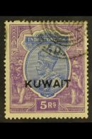 1923-24  5r Ultramarine And Violet, SG 14, Used With Neat Donaldson Type 4 MTD Cancellation. For More Images,... - Kuwait