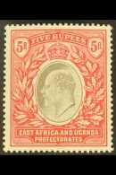 EAST AFRICA & UGANDA  1904 5r Grey And Red, Wmk MCA, Ed VII, SG 30, Very Fine Mint. For More Images, Please... - Vide