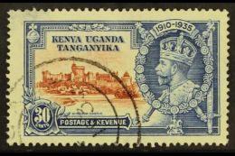 1935  30c Brown And Deep Blue Silver Jubilee, Diagonal Line By Turret, Cds Used, Thin At Upper Left. For More... - Vide