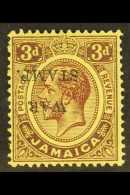 1917  3d Purple On Yellow, "War Stamp", Variety "Ovpt Inverted", SG 75c, Very Fine Mint. Ex Napier. For More... - Jamaïque (...-1961)