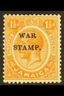 1916  1½d Orange "War Stamp", Variety "Inverted D For P", SG 71f, Very Fine Mint. Ex Napier. For More... - Jamaïque (...-1961)