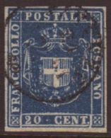 TUSCANY  1860 20c Deep Blue, Sass 20d, Fantastic Stamp With Deep Even Colour, Neat Central Cancel And Even... - Ohne Zuordnung