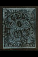 PARMA  1852 40c Black On Blue, Variety Large Right Hand Greek Border, "Greca Larga", Sass 5b, Superb Used With... - Sin Clasificación