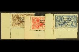 1925-28  Narrow Date Seahorses Set, SG 83/85, Superb Mint Matching Lower Left Corner Examples, The 2s6d And 5s... - Otros & Sin Clasificación