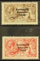 1925-28  2s6d Chocolate-brown & 5s Rose-carmine Seahorses With "Saorstat" Wide Date Overprints, SG 86/87,... - Otros & Sin Clasificación