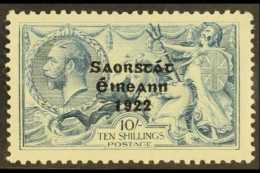 1922-23  10s Dull Grey Blue Seahorse, SG 66, From The Perfect "S" Plate (Hib. T61j), Fine Mint. For More Images,... - Sonstige & Ohne Zuordnung