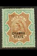 CHAMBA  1887-95 3r Brown & Green, SG 20, Very Fine Mint For More Images, Please Visit... - Other & Unclassified