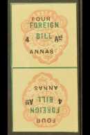 REVENUE  1860 4a Red & Green "Tete-beche" FOREIGN BILL, Barefoot 19a Fine Mint For More Images, Please Visit... - Other & Unclassified