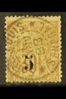 SENEGAL  1887 "5" On 30c Brown, Yv 2, Very Fine Used With Neat Cds Cancel. For More Images, Please Visit... - Sonstige & Ohne Zuordnung