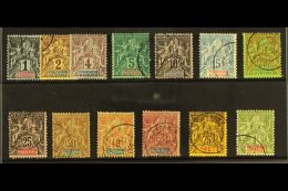 OCEANIC SETTLEMENTS  1892 "Tablet" Definitives Set Complete, SG 1/13 (Yvert 1/13), Very Fine Used (13 Stamps) For... - Sonstige & Ohne Zuordnung