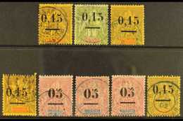 MADAGASCAR  POSTMARKS ON 1902 SURCHARGES - Small Range Used At Various Locations, We See Tananarive, Tamatave,... - Sonstige & Ohne Zuordnung