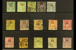 FRENCH OFFICES IN CHINA  1894-1900 USED SELECTION On A Stock Card. Includes A Virtually Complete Set With Only A... - Autres & Non Classés