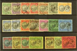 1923-33  Complete Definitive Set Inc Script Watermark & MCA Watermark Sets, SG 71/91, Fine Cds Used (21... - Dominique (...-1978)